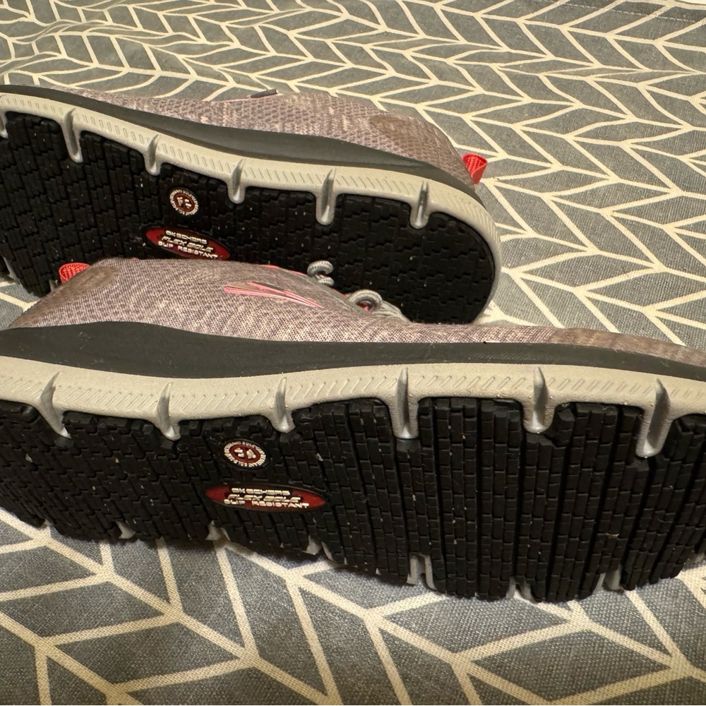 Skechers Gray and Pink Athletic Shoes